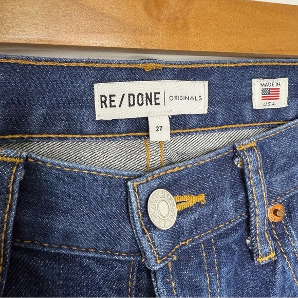 RE/DONE Originals Dark Wash “Straight Skinny” Jeans - Picture 3 of 7